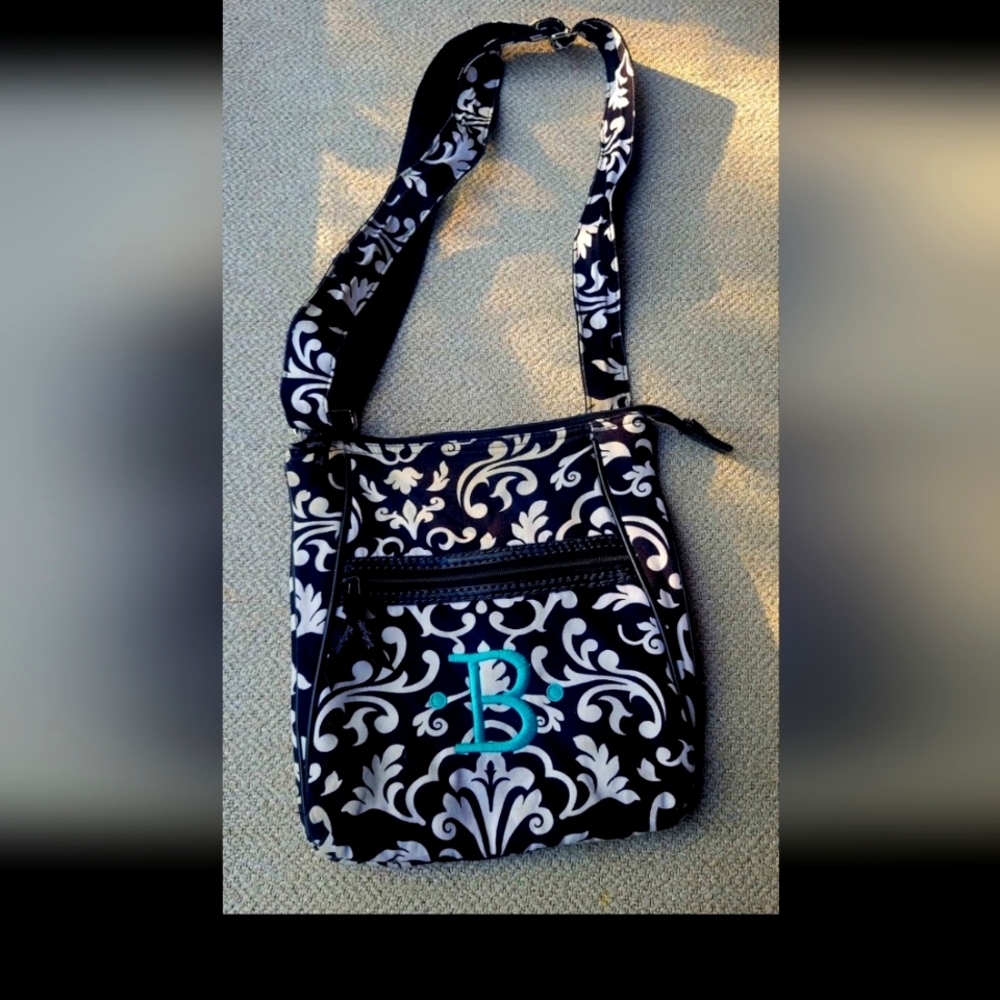 Thirty-one Parisian Pop Crossbody Purse "B" Monogram